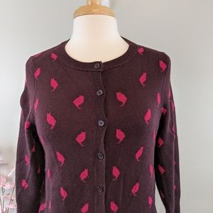 Loft Cardigan with Cat Print